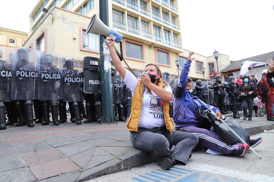 Protesta realizada en agosto de 2021 en Quito / Foto: Paúl Pullupaxi